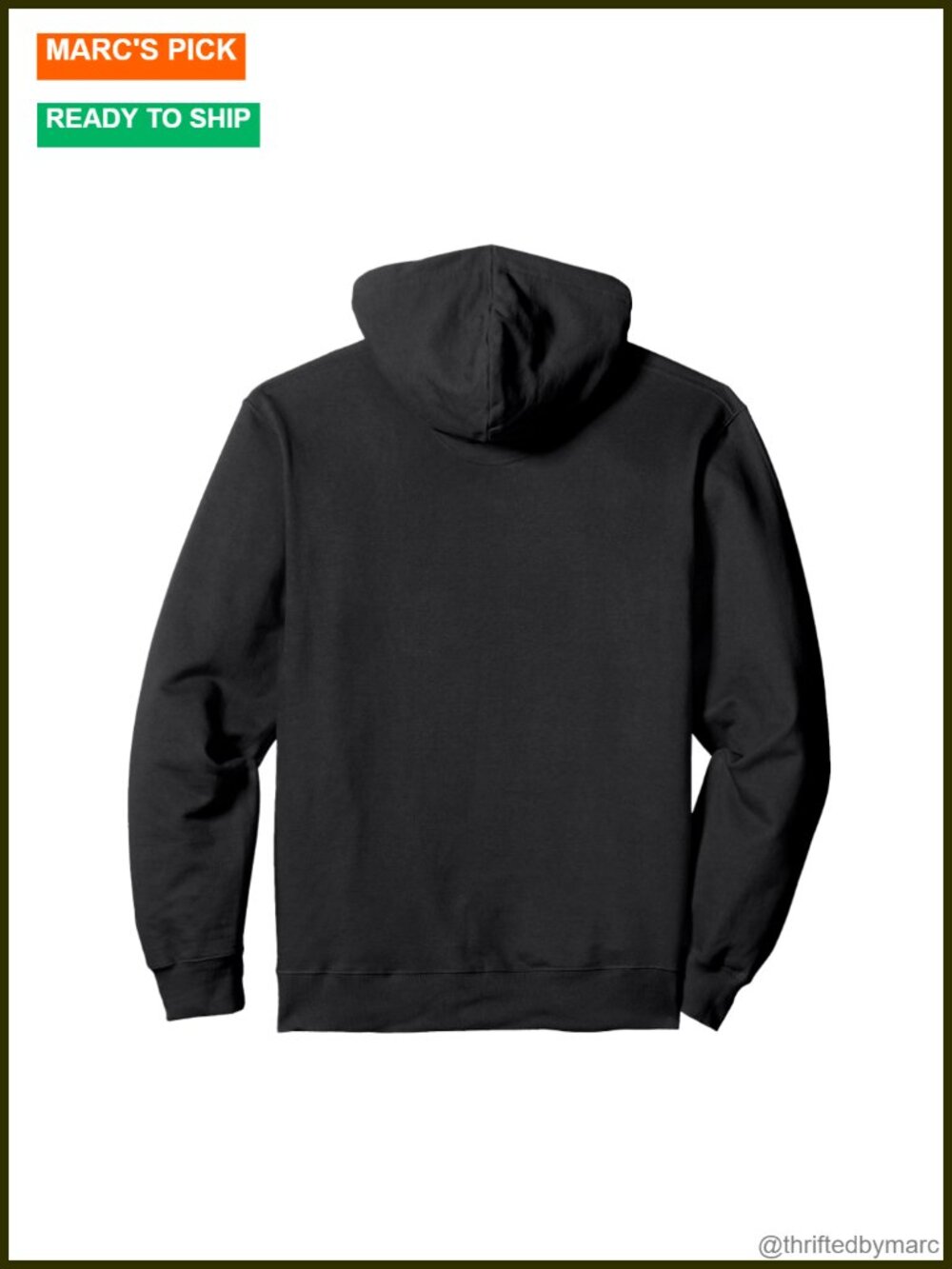 Classic Fit Pullover Hoodie with Dark Fantasy Wing Graphic - Long Sleeve Medium